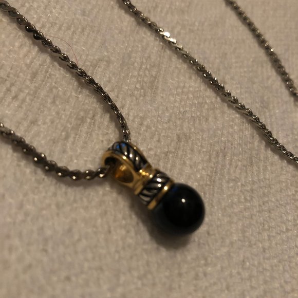 Brighton silver/gold onyx ball jewelry set - Picture 4 of 15